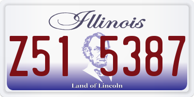 IL license plate Z515387