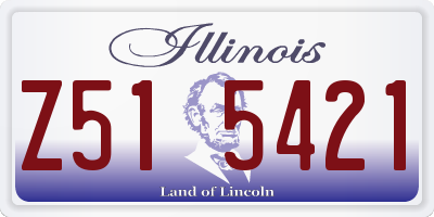 IL license plate Z515421