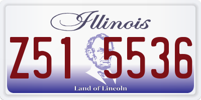 IL license plate Z515536