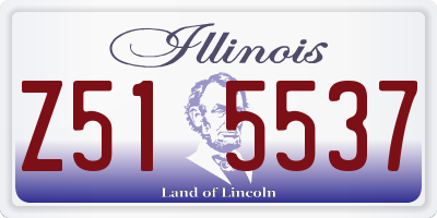 IL license plate Z515537