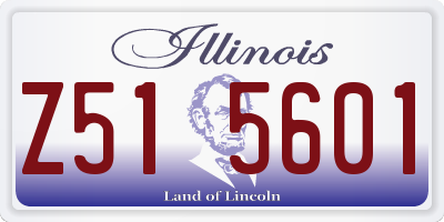 IL license plate Z515601