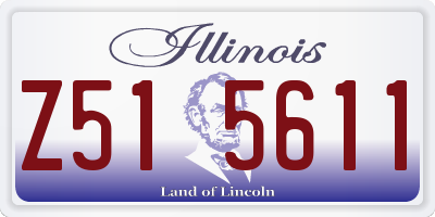 IL license plate Z515611