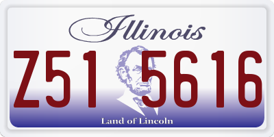 IL license plate Z515616