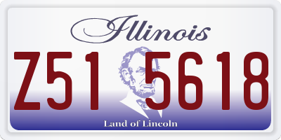 IL license plate Z515618