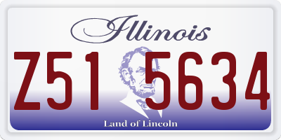 IL license plate Z515634