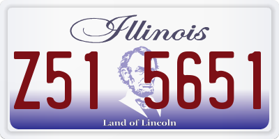 IL license plate Z515651