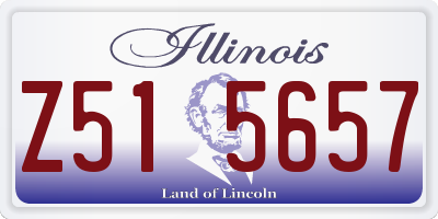 IL license plate Z515657
