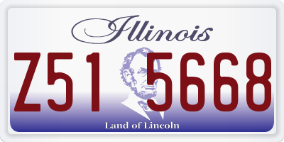 IL license plate Z515668
