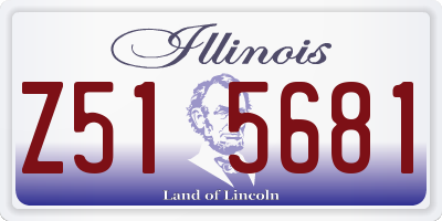 IL license plate Z515681