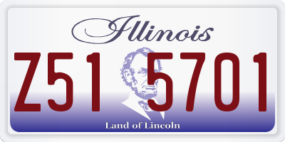 IL license plate Z515701