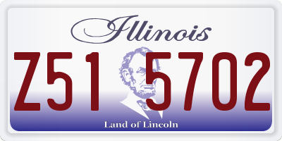 IL license plate Z515702