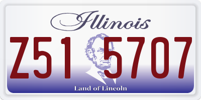 IL license plate Z515707