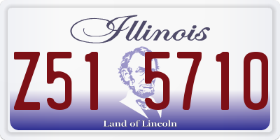 IL license plate Z515710
