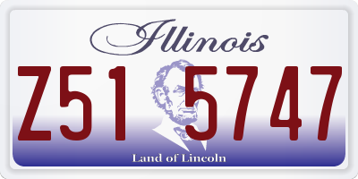 IL license plate Z515747