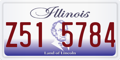 IL license plate Z515784