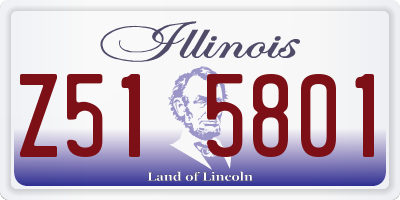 IL license plate Z515801