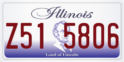 IL license plate Z515806