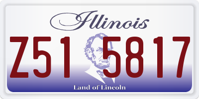 IL license plate Z515817