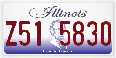 IL license plate Z515830