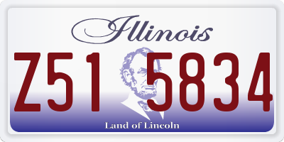 IL license plate Z515834