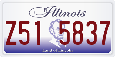 IL license plate Z515837