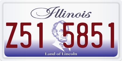 IL license plate Z515851