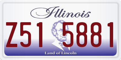 IL license plate Z515881