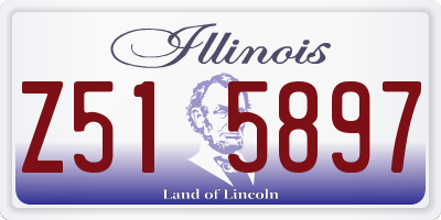 IL license plate Z515897