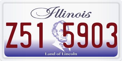 IL license plate Z515903