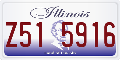 IL license plate Z515916