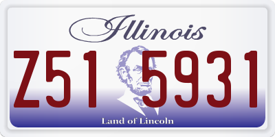 IL license plate Z515931