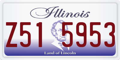 IL license plate Z515953
