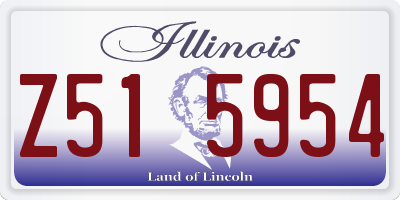 IL license plate Z515954