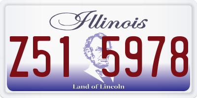 IL license plate Z515978