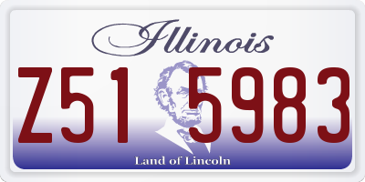 IL license plate Z515983