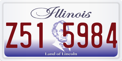 IL license plate Z515984