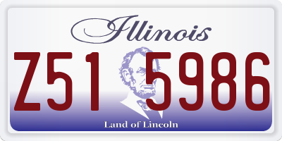 IL license plate Z515986