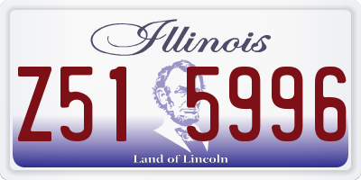 IL license plate Z515996