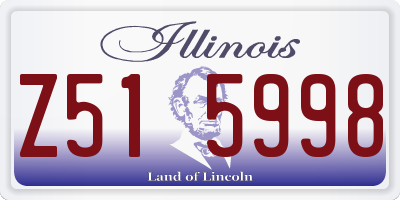 IL license plate Z515998