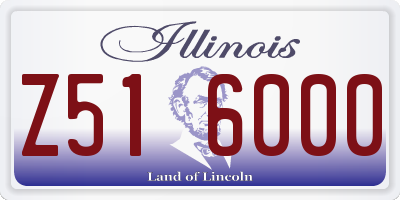 IL license plate Z516000