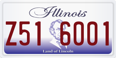 IL license plate Z516001