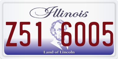 IL license plate Z516005