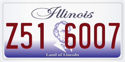 IL license plate Z516007