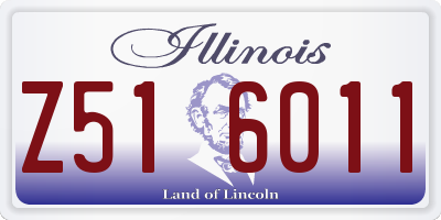 IL license plate Z516011