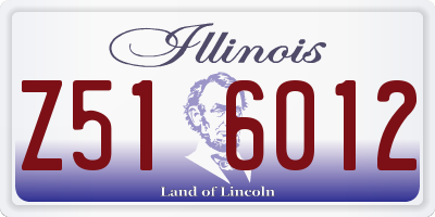 IL license plate Z516012