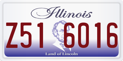 IL license plate Z516016