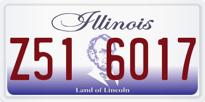 IL license plate Z516017