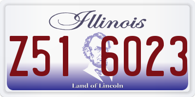 IL license plate Z516023