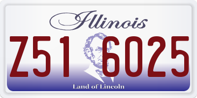 IL license plate Z516025