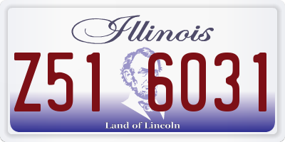 IL license plate Z516031